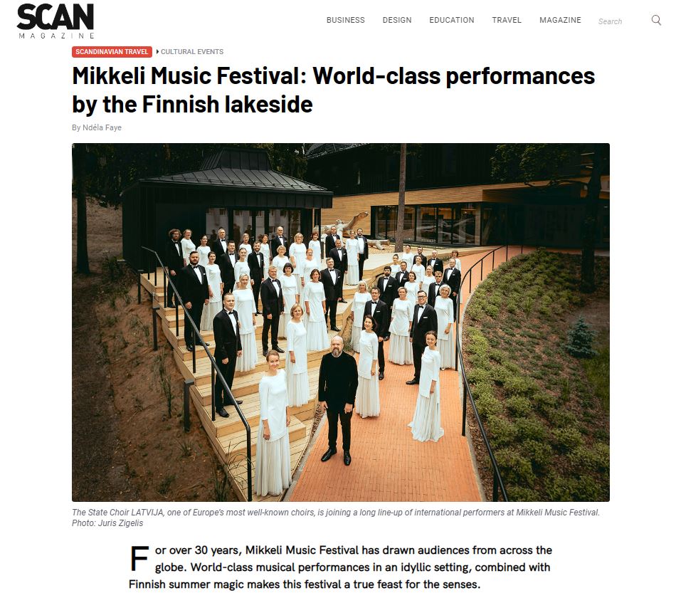 Article on Mikkeli Music Festival in Scan Magazine